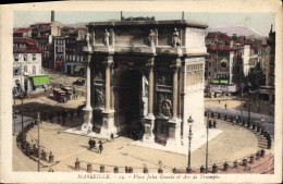 Delcampe - CPA Marseille Place Jules Guesde Et Arc De Triomphe - Triumphbogen