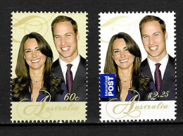 Delcampe - Australien: Royal Wedding, Prinz William Und Kate, #3558-3559, Postfrisch - Autres & Non Classés