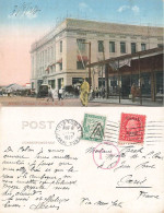 Delcampe - Panama Cristobal Masonic Temple CPA + Timbre USA Surcharge Canal Zone Cachet 1927 France Taxe N°38 Taxée 60 Centimes - Panama