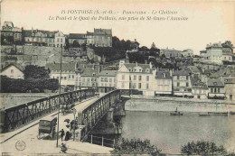 Delcampe - 95 - Pontoise - Panorama - Le Château - Le Pont Et Le Quai Du Pothuis - Vue Prise De St-Ouen-l'Aumone - Animée - CPA - V - Pontoise
