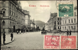 Delcampe - CPA Děčín Tetschen An Der Elbe Region Aussig, Gartenstraße - Tsjechië