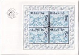 Delcampe - MiNr. 1726 Schweiz 2000, 21. Juni. St. Galler Stickerei. Stickgarn Auf Satin Mit ET-Sonderdstempel Kleinbogen - FDC - FDC