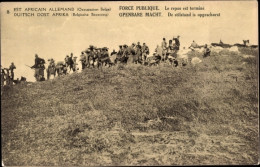 Delcampe - Entier Postal CPA Tansania, Deutsch Ostafrika, Belgische Besatzung, Der Waffenstillstand Ist Beendet - Tansania