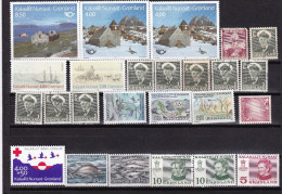 Delcampe - LI05 Greenland 1950-1990 Used Stamps Selection - Autres & Non Classés