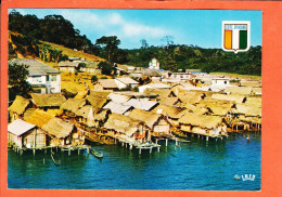 Delcampe - 15233  TIEGBA Cote Ivoire (•◡•) Cité Lacustre 1970s ◉ IRIS Agence Ivoirienne HACHETTE 6462 - Elfenbeinküste