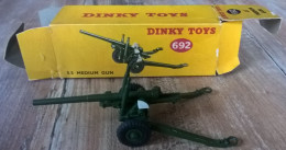 Delcampe - DINKY TOYS : N° 692 CANON De 5.5 MEDIUM GUN Avec Sa BOITE !!!! - Dinky