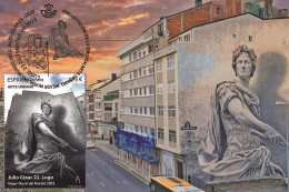 Delcampe - Spain España 2023 - El Mejor Mural Del Mundo, Julio Cesar Carte Maximum - Maximumkarten