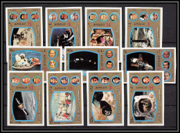 Delcampe - Fujeira - 1652/ N°1344/1354 B APOLLO Programmes 1972 Espace (space) Non Dentelé Imperf Neuf ** MNH - Asien