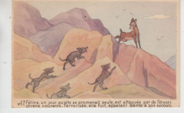 Delcampe - CPSM Walt Disney N°17 - Féline, Un Jour Qu'elle Se Promenait Seule, Est Attaquée Par De Féroces Chiens Courants... - Altri & Non Classificati