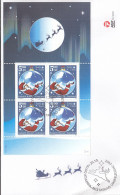 Delcampe - GRÖNLAND  Block 26 FDC, Santa Claus, 2003 - Blocks & Kleinbögen