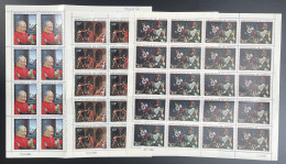 Delcampe - Congo 1968 YT PA 64-66 Planche Sheet Peintures Paintings Gemälde Art Fleurs Flowers Blumen - Neufs