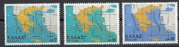 Delcampe - GRECIA 1978 - MAPA DE GRECIA - YVERT 1322/1324** - Neufs