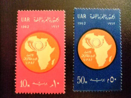 Delcampe - 28 EGIPTO EGYPTE EGYPT UAR 1962 / UNION POSTAL AFRICANA EN CAIRO  / YVERT 525 / 526 MNH - Neufs