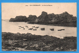 Delcampe - (RECTO / VERSO) OUESSANT EN 1913 - N° 5294 - LE PORT DE BORNOU AVEC BARQUES DE PECHE - BEAU CACHET - CPA - Ouessant