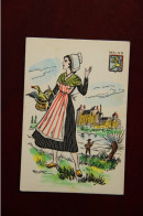 Delcampe - FOLKLORE - MAINE ( Peinte à La Main ) - Vestuarios