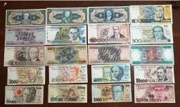 Delcampe - Lot With 20 Old Brazil Banknotes Paper Money  Billete Geldschein Banconota Bankbiljet Brasil  - 064746 - Vrac - Billets