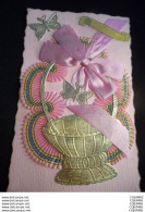 Delcampe - HEUREUX ANNIVERSAIRE - S00089 - Ajoutis - Carte Rose - Noeud - Panier - Papillons  - - Geburtstag