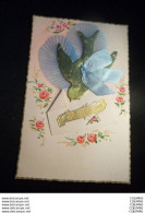 Delcampe - HEUREUX ANNIVERSAIRE - S00084 - Fleurs - Colombe - Noeud - Enveloppe - Ajoutis - Carte Rose - - Geburtstag