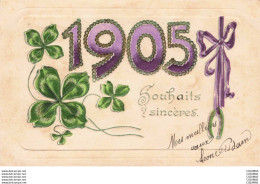 Delcampe - FLEURS - S01131 905 - Souhaits Sincères - Trèfles  à  4 Feuilles - Noeud - Carte Gaufrée - - Blumen