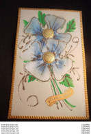 Delcampe - ANNIVERSAIRE - S00088 - Fleurs - Bouquet - Ajoutis - Carte Bleue - Paillettes - - Geburtstag