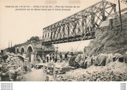 Delcampe - 77 - ESBLY - S04133 - Pont Du Chemin De Fer Provisoire Sur La Marne Lancé Par Le Génie Français - - Esbly