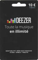 Delcampe - @+ Carte Cadeau - Gift Card : Deezer (France) - Pour Collection - Treuekarten