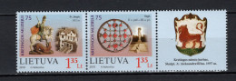 Delcampe - Lithuania 2010 Michel 1042-1043 75 Years Of The Kretinga Museum Strip Of 3 MNH - Litauen