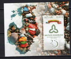 Delcampe - Lithuania 2016 Michel Block 54 25 Years Of The Baltic Assembly S/s MNH - Litauen