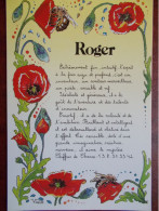 Delcampe - PRÉNOMS - ROGER . (illustrateur V. WIOT) - Vornamen