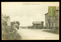Delcampe - 27 Eure Glos Montigny Place De La Gare - Sonstige & Ohne Zuordnung