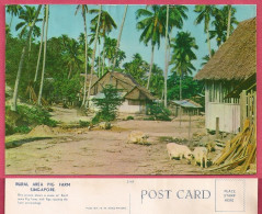 Delcampe - Singapore 1960's-75's RURAL AREA PIG FARM, Vintage SW S149 Cpc - Singapur