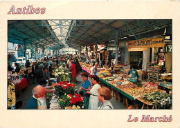 Delcampe - Marchés - Antibes - Le Marché Couvert - CPM - Etat Froissures Visibles - Voir Scans Recto-Verso - Mercados