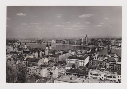 Delcampe - Hungary Bugapest General View, Danube Bridge, Vintage Photo Postcard W/Space Topic Stamp 1959 Sent To Bulgaria /70097 - Ungarn