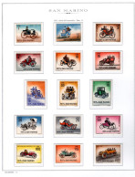 Delcampe - San Marino 1962 - Annata Completa, MNH, Con I Relativi Fogli Marini Vers. Singoli. - Années Complètes