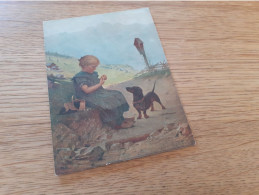 Delcampe - TH. KLEEHAAS - TREUE FREUNDE - KIND - KLEINES MAEDCHEN Mit KOERBCHEN Und FREUND DACKEL Beim WEG KREUZ - HUND - Sonstige & Ohne Zuordnung
