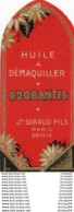 Delcampe - Etiquette Parfum Grasse Giraud Huile à Maquiller Odorantis - Etiketten