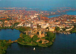 Delcampe - Schwerin Mecklenburg Fliegeraufnahme Mit Altstadt Und Schloss Im Schweriner See - Schwerin