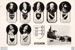 Delcampe - 84 - AVIGNON - S31918 - Papes Ayant Régné En Avignon Et Armoiries - CPSM 14x9cm - Avignon