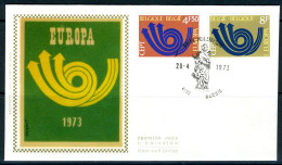 Delcampe - (B) 1669/1670 FDC Z/s 1973 - Europa. - 1971-1980