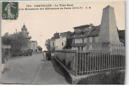 Delcampe - CHATILLON : La Tour Biret Et Le Monument Des Défenseurs De Paris 1870-71 - Très Bon état - Châtillon