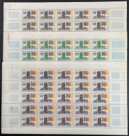 Delcampe - Cameroun 1961 Yt 317-319 Planche Sheet ONU UN UNO Nations Unies Drapeaux Flags Flaggen Bâtiments Buildings - Monuments