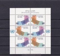 Delcampe - SA11g United Nations NY & Geneva 1976 25th Anniv APNU Mint Block - Autres & Non Classés