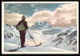 Delcampe - AK Skifahrer In Den Bergen Im Schnee - Wintersport