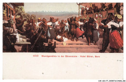 Delcampe - CAR-AGAP7-0350-SUISSE - BERN - Hotel Baren - Wandgemalde In Der Barenstube - Ours - Bern