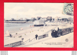 Delcampe - F-17-Royan-404P154  Pontaillac, La Plage Et La Restauration, Au Premier Plan, Le Petit Train, Cpa Colorisée BE - Royan