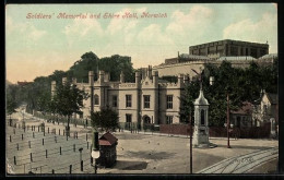 Delcampe - Pc Norwich, Soldiers` Memorial And Shire Hall - Norwich