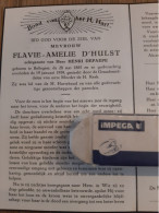 Delcampe - D.P. - Flavie-Amelie D'Hulst ( Henri Depaepe ) - Bellegem 1885 - 1959 - Todesanzeige