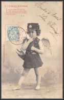 Delcampe - 49466 N°111 Blanc 1906 L'amour Policeman Boite Rurale E Yonne France Ange Angelot Carte Maximum Card - ...-1929