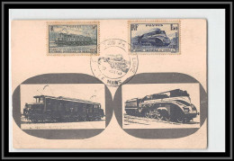 Delcampe - 49290 N°339/340 Chemin De Fer Train Locomotive électrique 1943 Le Mans France Carte Photo Maximum (card) - 1930-1939