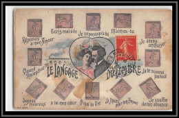 Delcampe - 49232 N°138 Semeuse 10c Le Langage Des Timbres 1908 Marseille National France Carte Maximum Card - ...-1929